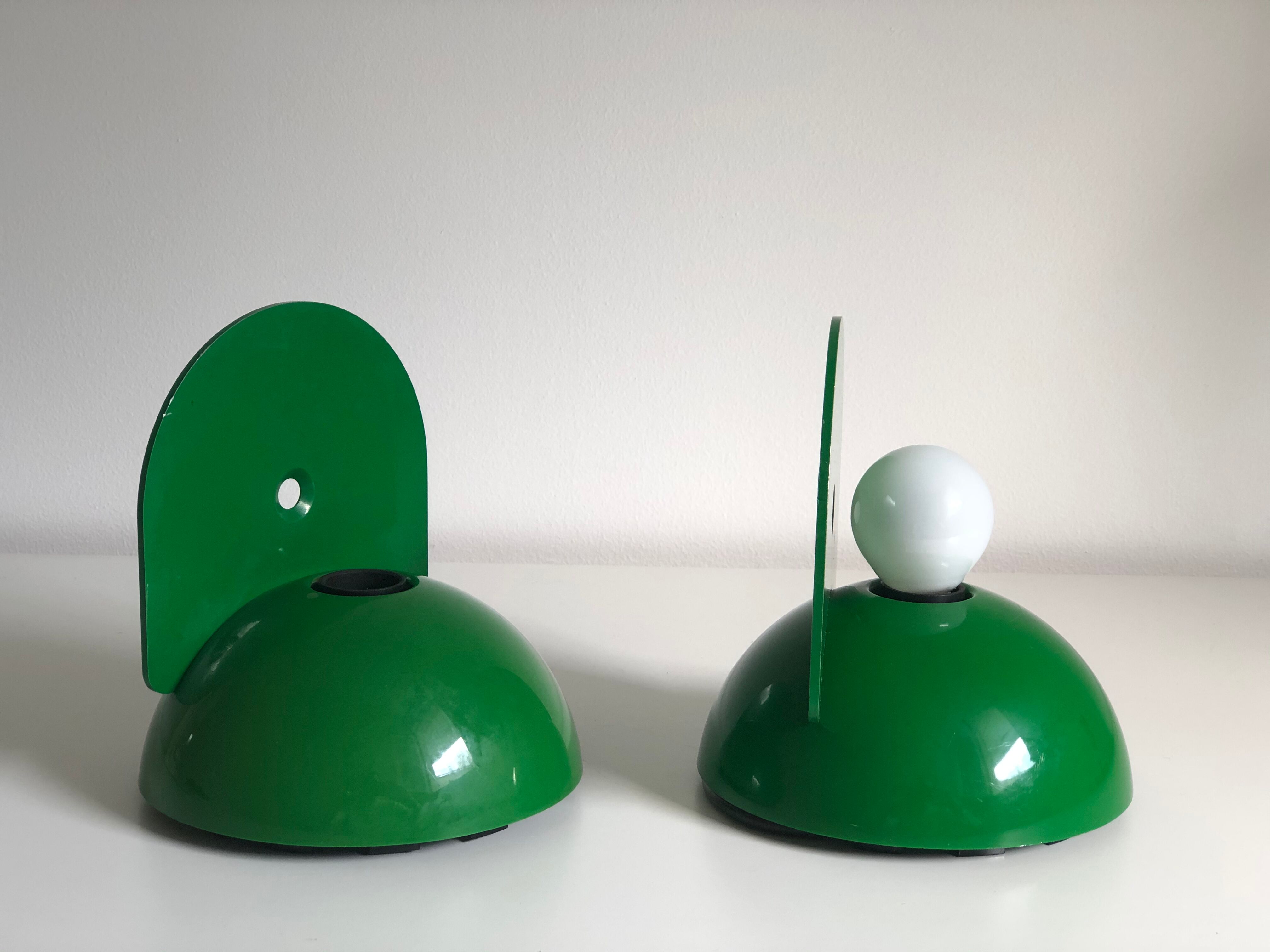Green Buco sconce by Claudio Dini edited by Artemide, 1974