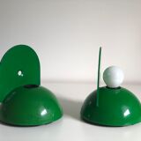 Green Buco sconce by Claudio Dini edited by Artemide, 1974
