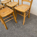 Set of 5 yellow bistro chairs
