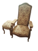 armchair and matching pouf