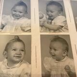 Old photograph of multiple baby portraits