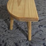 Tabouret bois massif pieds tripode aéro-gommé