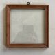 Small old square wooden frame 14x14cm