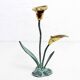 Brass flower candle holder