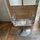 Plexiglas armchair with steel base from the 90s