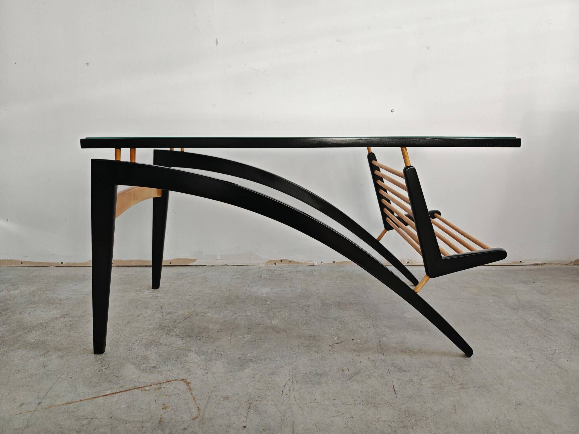 Mid Century Modern Gazelle coffee table in pear wood from the 1960s.
