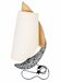 Ceramic table lamp in the shape of a boat from Vallauris.