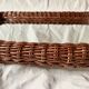 Vintage rectangular woven rattan wall mirror