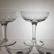 Set de 7 coupes à champagne en verre soufflé