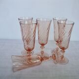Set of 6 glasses champagne flutes