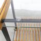 1960s serving cart, hi-fi cabinet on casters, teak, black metal, glass