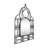 Ethnic wrought iron mirror 32x50cm