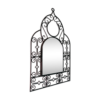 Ethnic wrought iron mirror 32x50cm