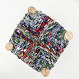 Moroccan mini stool Boucherouite