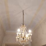 Chandelier to, colored crystal tassels