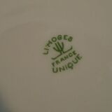 Limoges porcelain pie dish Unique floral decoration roses