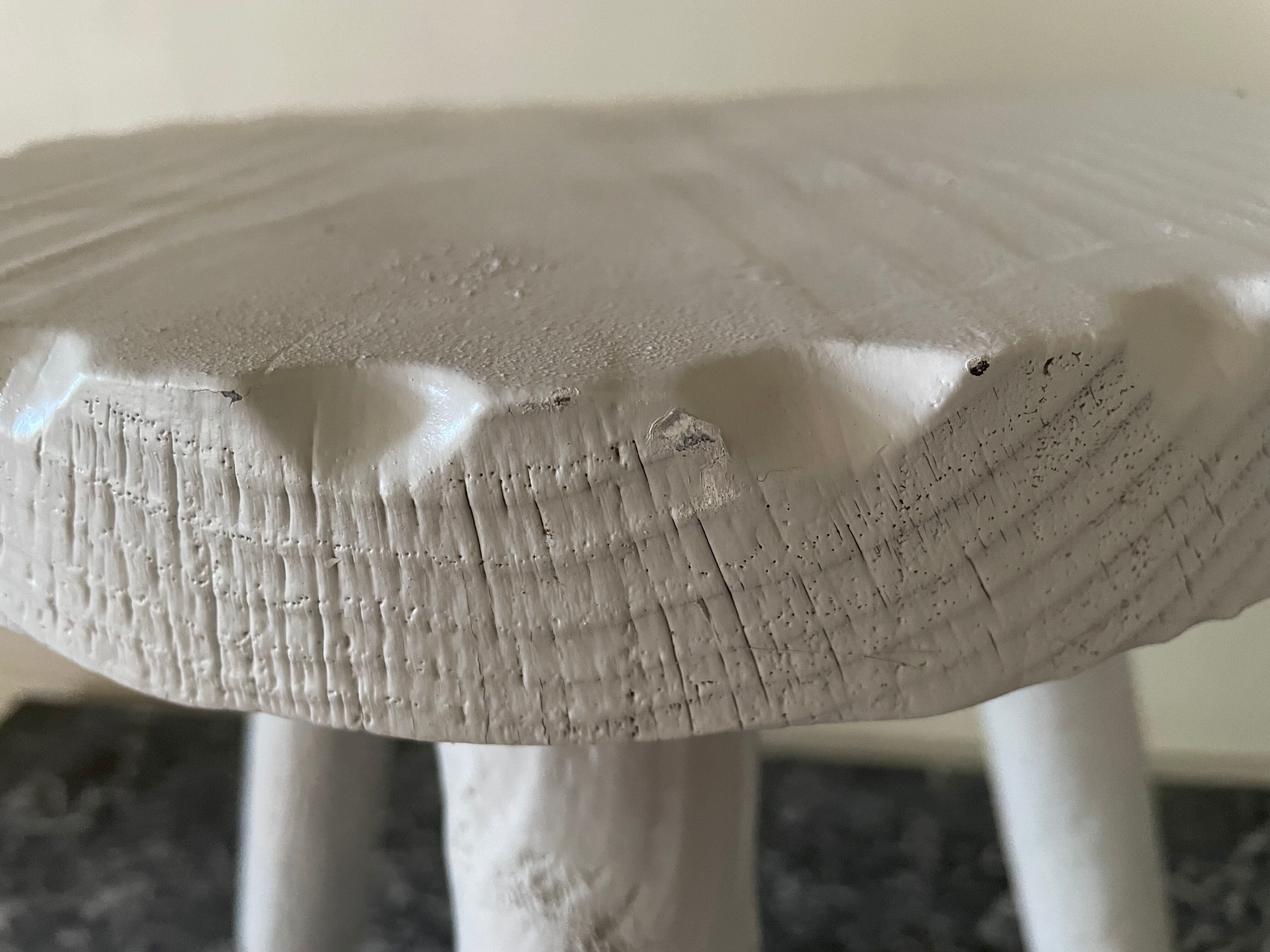 Painted brutalist stool