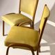 Pair of vintage Bow wood chairs for Steiner - Fabric and wood