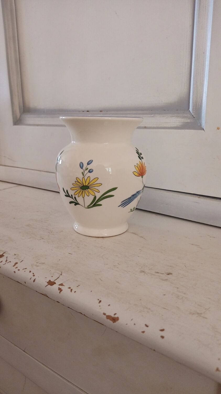 Vase Birds of Paradise Gien France