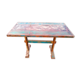Table bistrot en bois exotique massif ancien