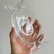 Vintage thick glass candy-shaped catchall.