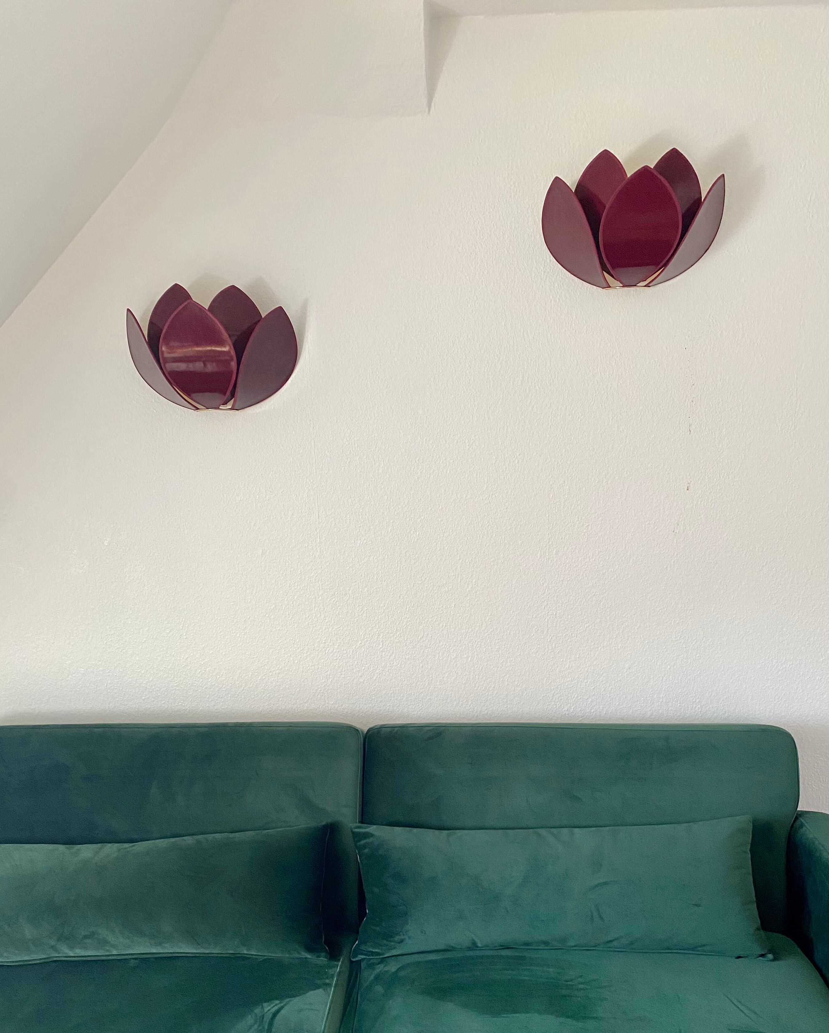 Lotus flower sconces