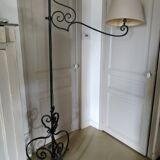 Black wrought iron floor lamp