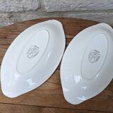 Lot of 2 old ceramic dishes Firminy Salins France