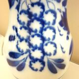 Carafe, antique jug, porcelain with stylised cobalt blue decorations, Art Deco.
