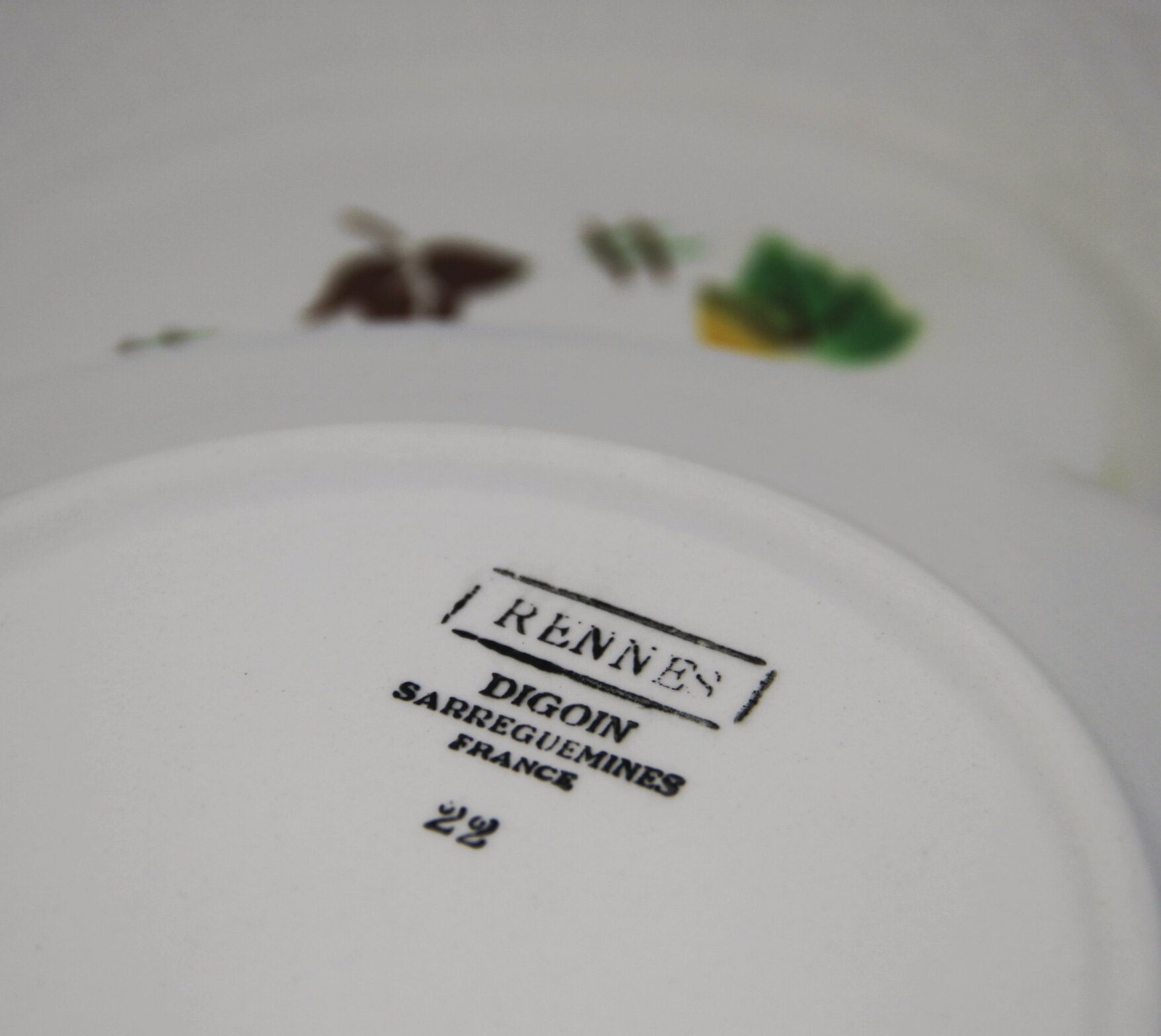 Lot of 2 dessert plates Rennes Digoin