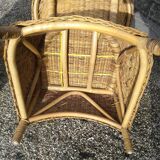 Pair of rattan armchairs