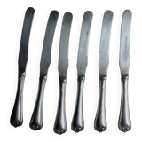 Lot 6 old knives silver metal decorations