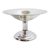 Coupe en métal argenté et lucite