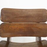 Set of four solid oak dining chairs, The Netherlands 1970's