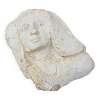 Moulage en platre visage vierge