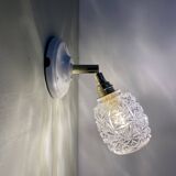 Vintage tulip wall lamp in molded glass