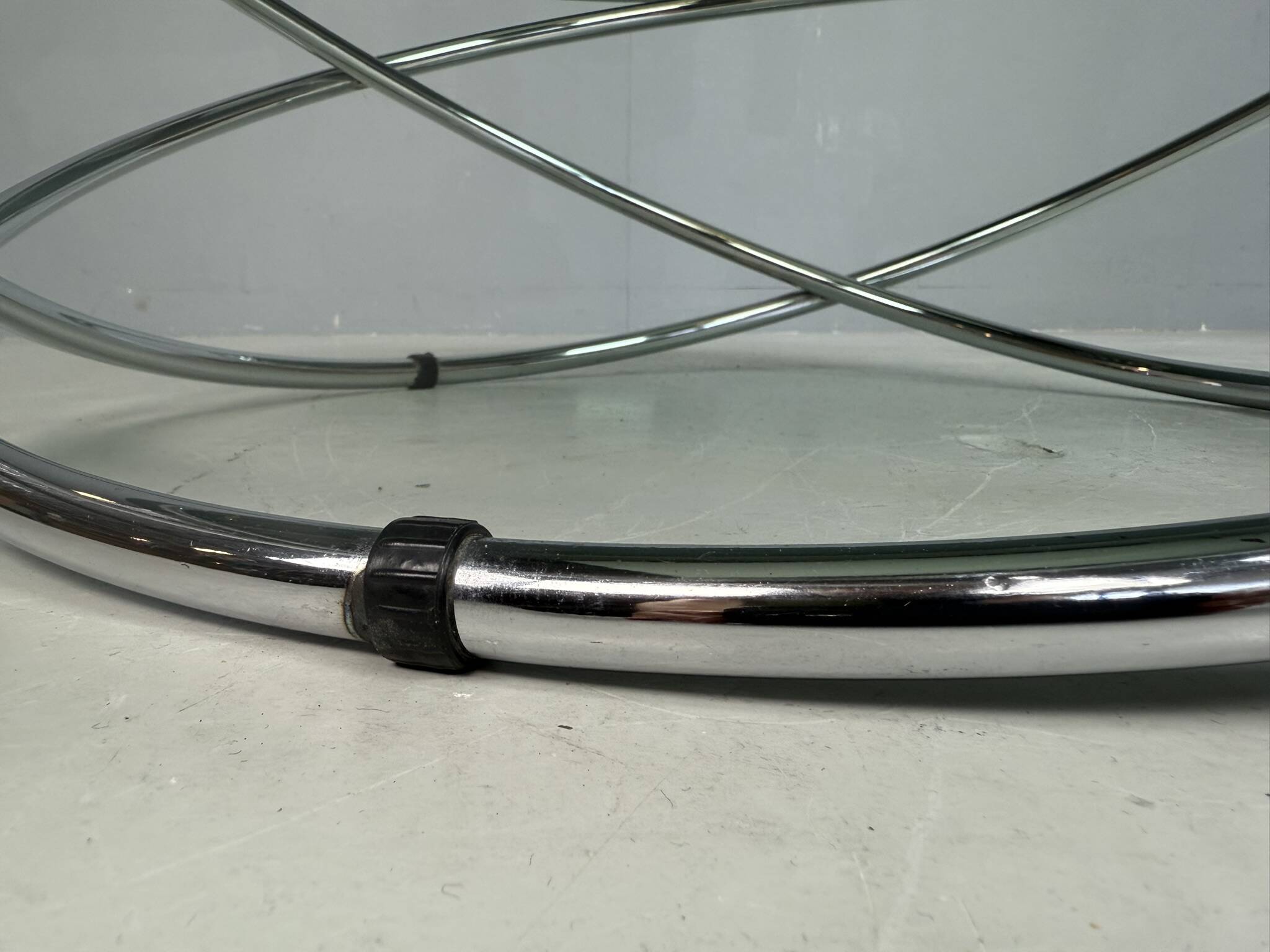 Mac chrome and smoked glass Coffee Table from Miniforms, Italy, 1970s