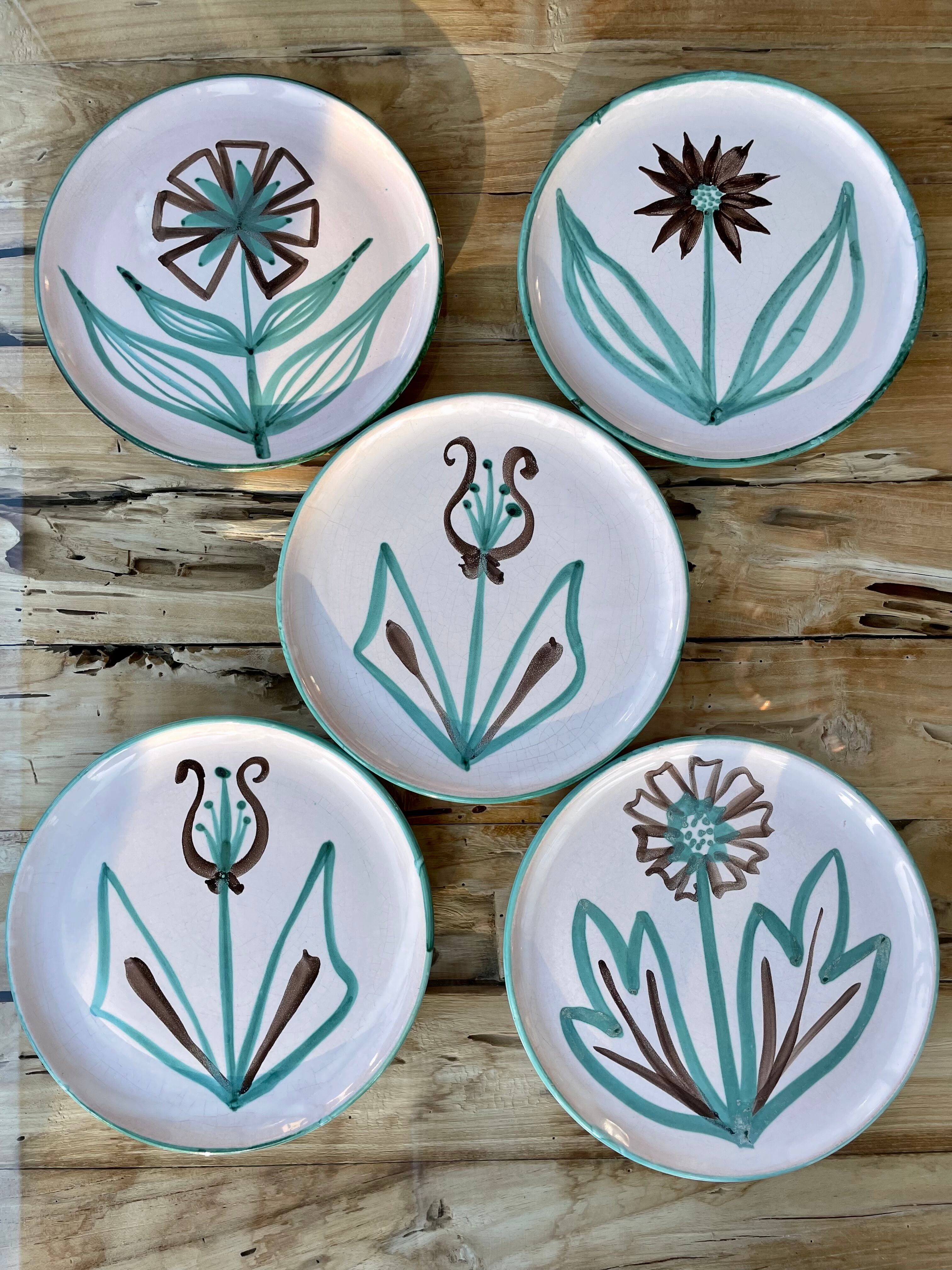 Set of 5 plates Robert Picault