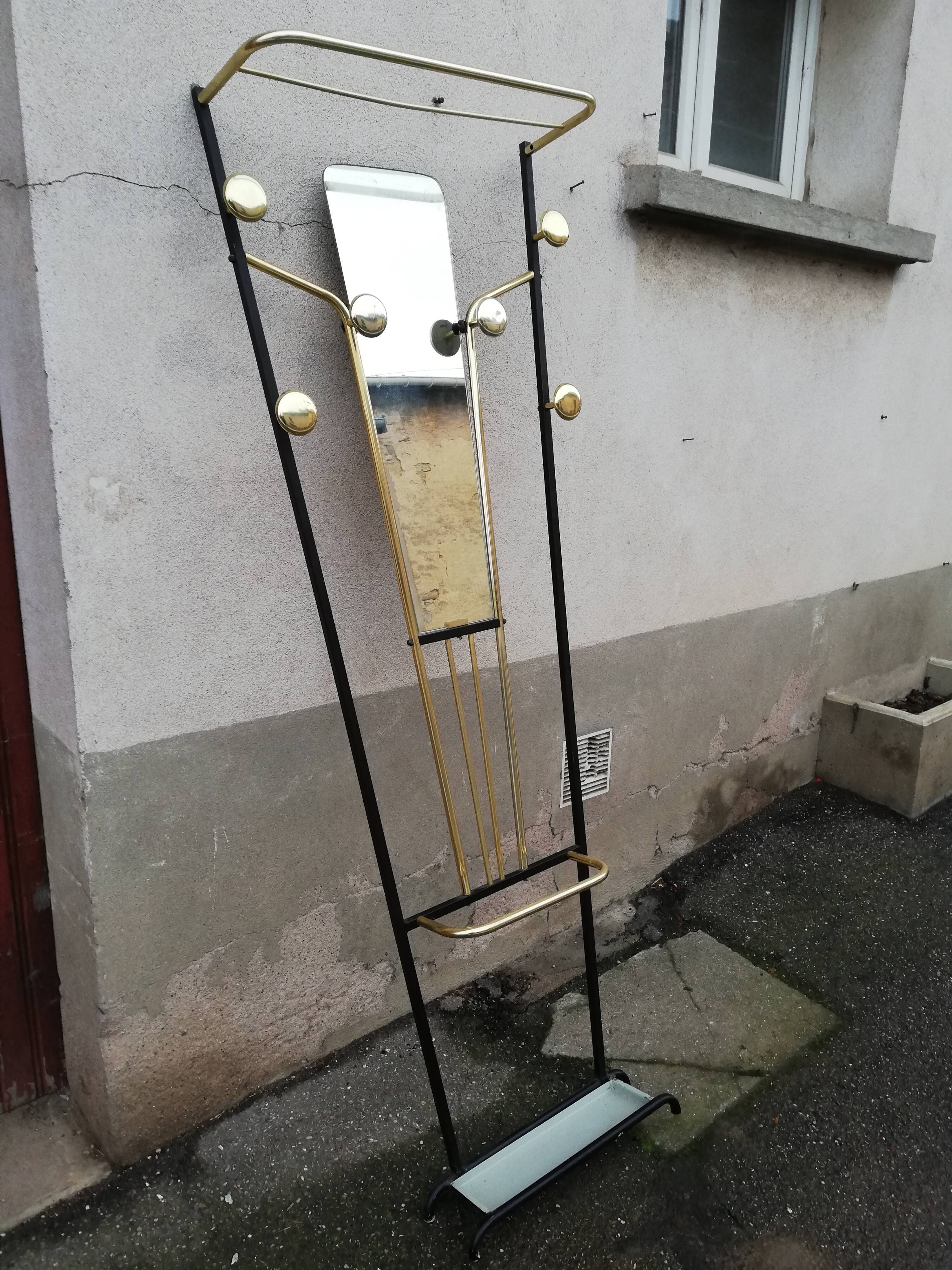 Black and gold vintage wall coat holder