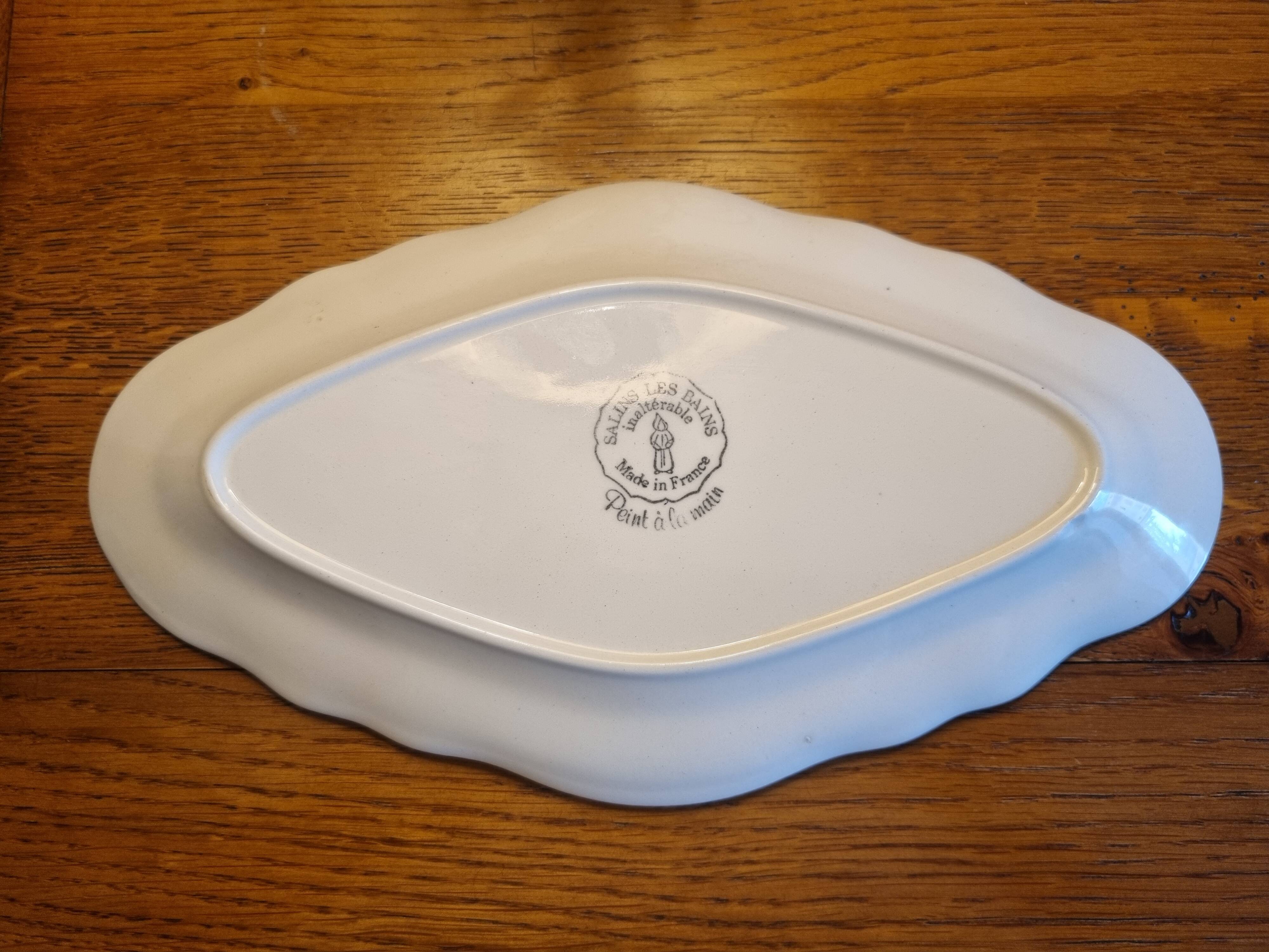 retro tray in French earthenware
