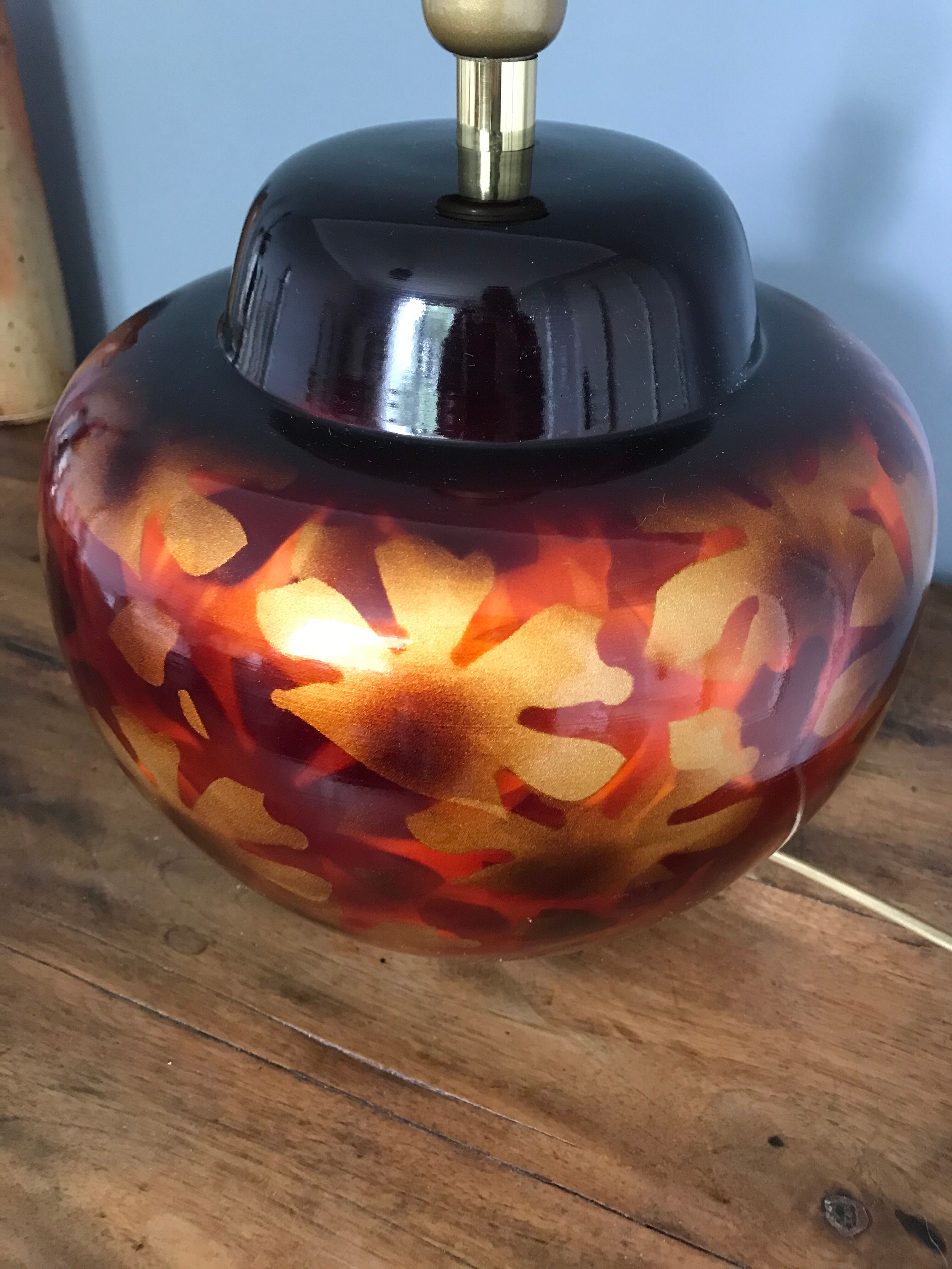 Vintage ceramic lamp by L. Drimmer