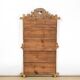 Antique faux wood mirror with bird's nest, 19th century