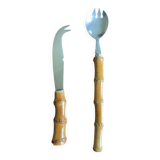 Set of bamboo handle cutlery