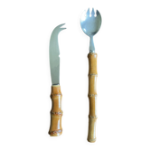 Set of bamboo handle cutlery