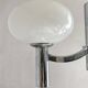 Space age glass and chrome chandelier, Italian design 1970