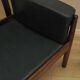 Rosewood sofa Gunnar Myrstrand for Källemo, black leather, 1960s