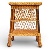 Occasional table, wicker side table.