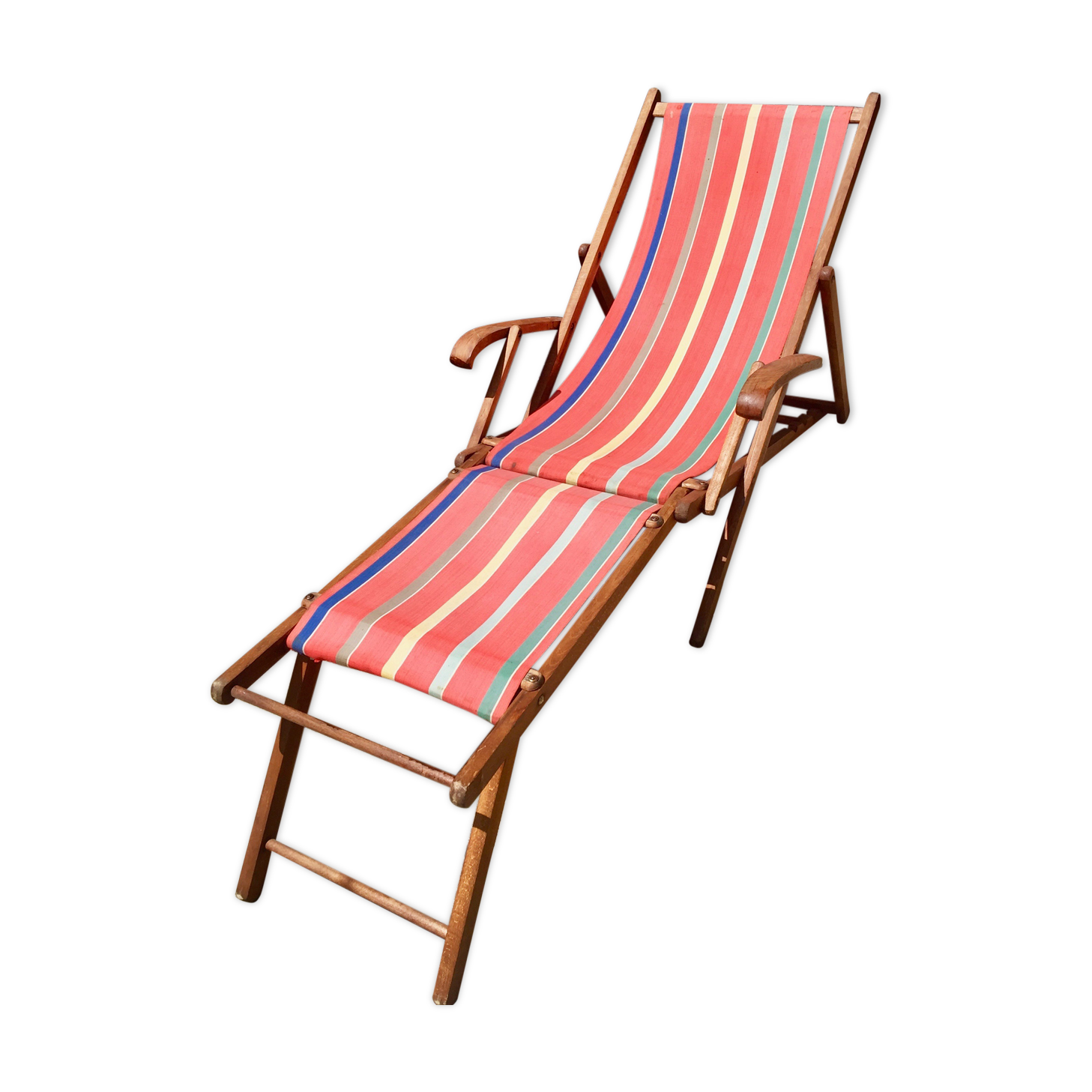 Deckchair convertible into a sun lounger