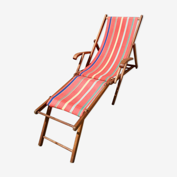 Deckchair convertible into a sun lounger