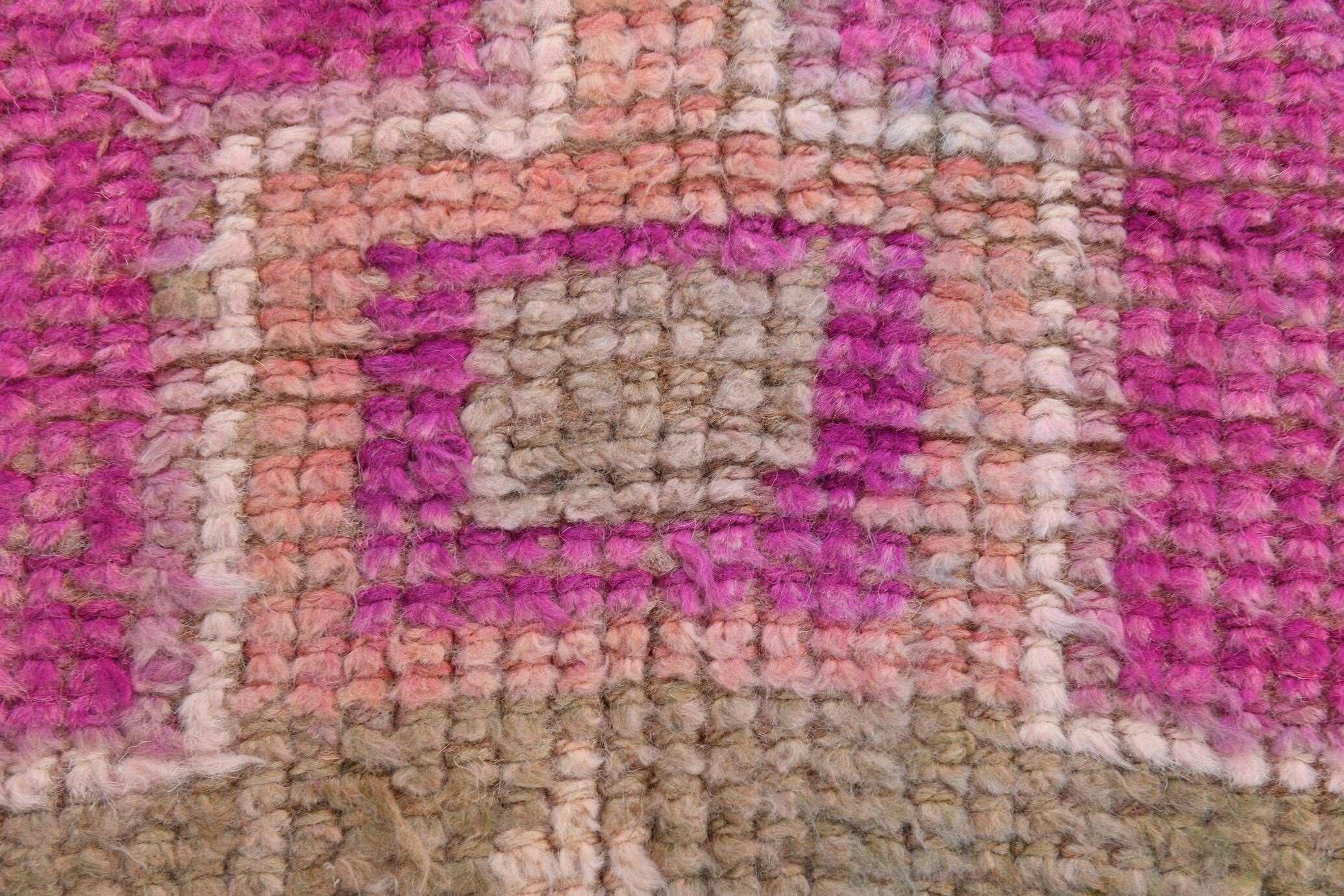 3x10 Persian Pink & Beige Oriental Vintage Runner Rug, 87x302Cm